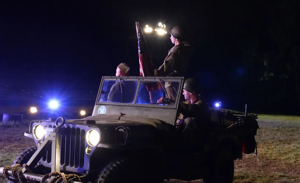 Légende du galet de gauchin et les militaires américains dans le spectacle récits oubliés à ferfay